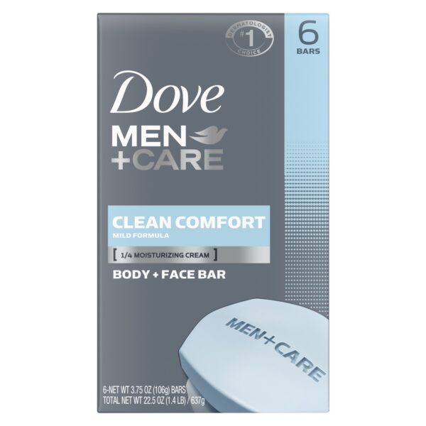 Dove Men+Care Body Soap & Face Bar, 3.75 Oz - 6 Pk