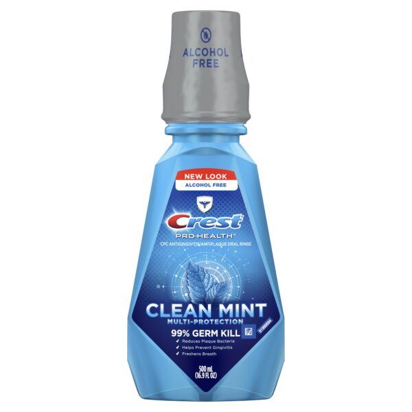 Crest Pro-Health Alcohol Free Mouthwash Clean Mint 16.9 Fl Oz